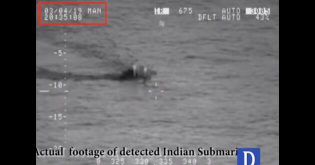 indian submerin in pak sea