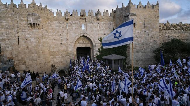 israel flag march