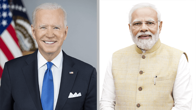 joe biden and narendra modi