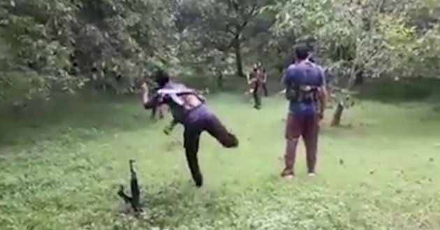 kashmir militants play cricket