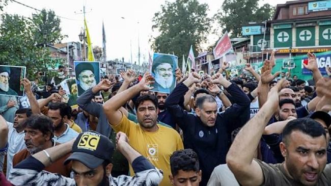 kashmir protest on nasrallah