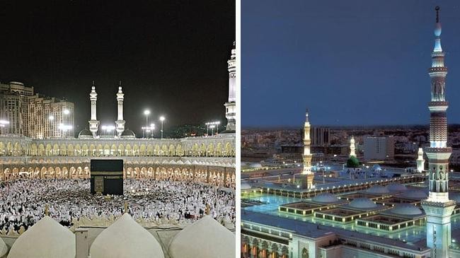 khana kaba and masjid e nabawi