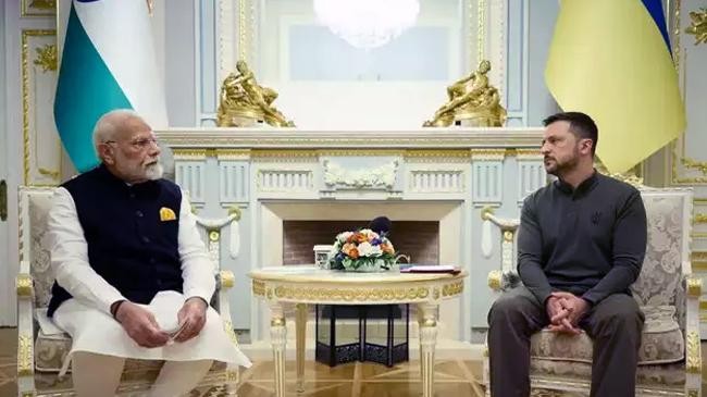 modi meets zelensky on historic ukraine visit