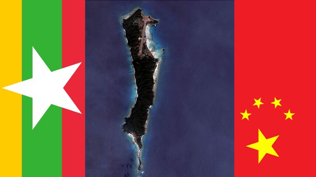 myanmar great coco island and china