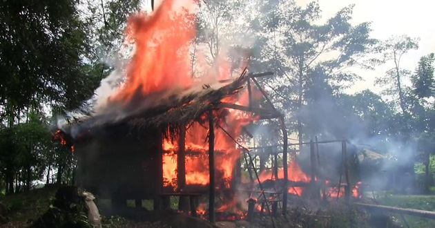 myanmar village fire