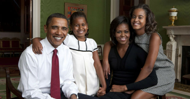 obama with family