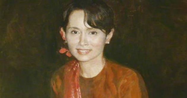 painting of Aung San Suu Kyi