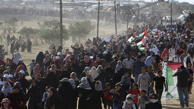 palestinian anti israel protests at gaza border