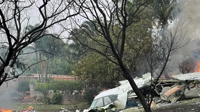 plane crashes in brazils sao paulo state