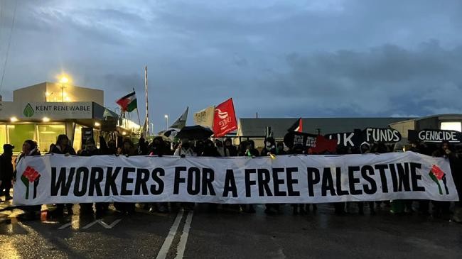 pro palestine protestors blockade uk weapons factory in demonstration over israel war