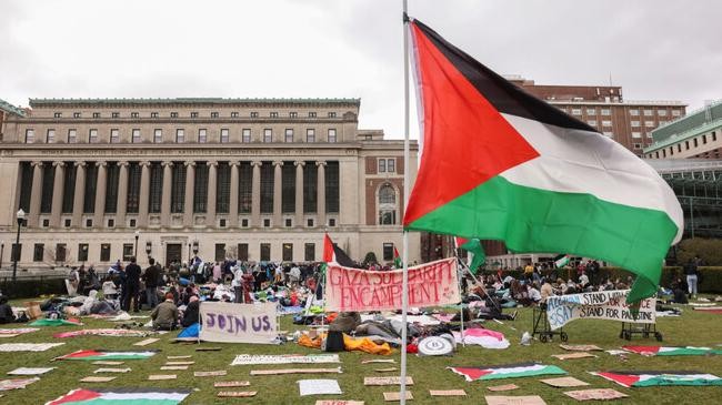 protests over israels war in gaza at columbia university