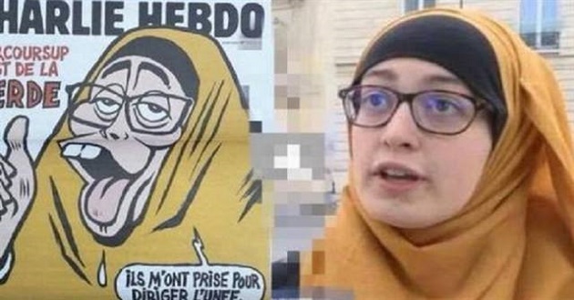 racist hijab cartoon france