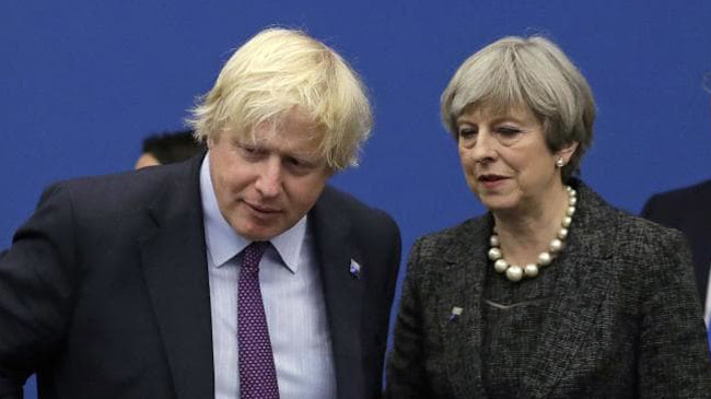 theresa may and boris johnson