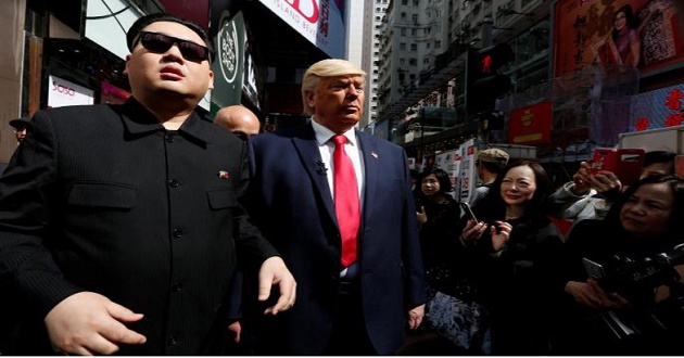 trump and kim in hong kong