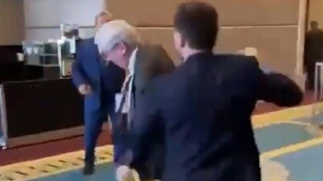 ukrainian mp punches russian representative