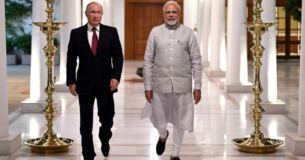 vladimir putin and narendra modi