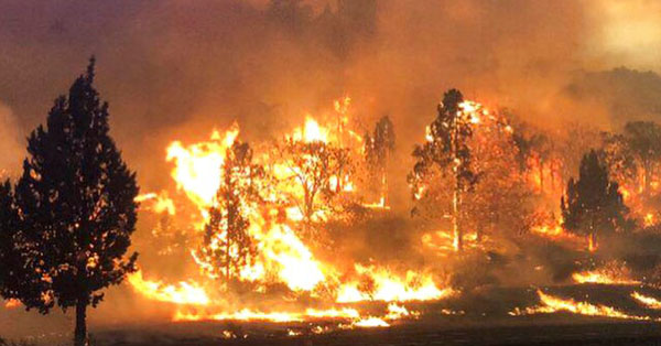 wildfire in california