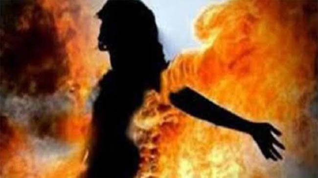 young woman killed with burnt