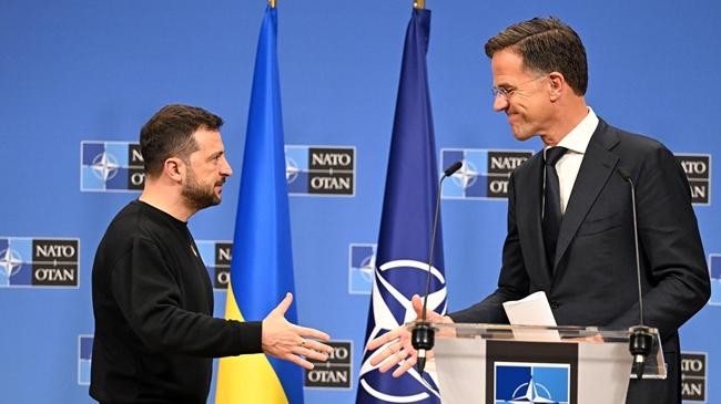 zelenskyy and nato secretary general mark rutte